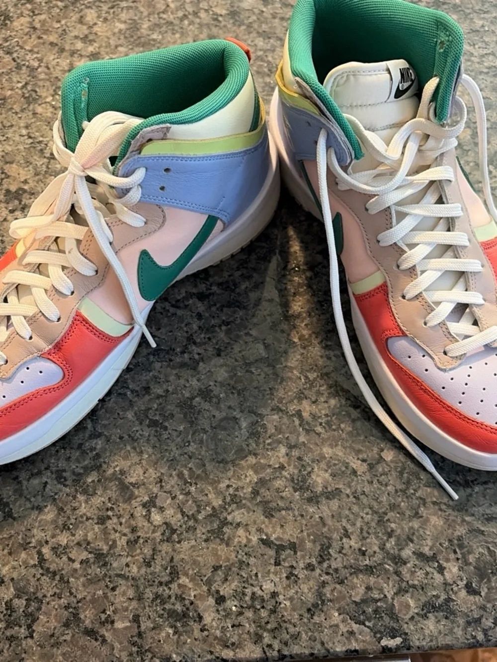 Nike Women’s Multicolor Pastel High-Top Sneakers - Pink Blue Green Coral